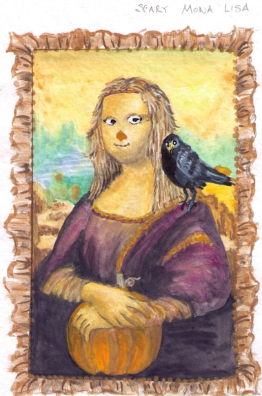 2014 Nature Artists' Guild Scarecrow. Drawing by Patty Koenigsaecker.